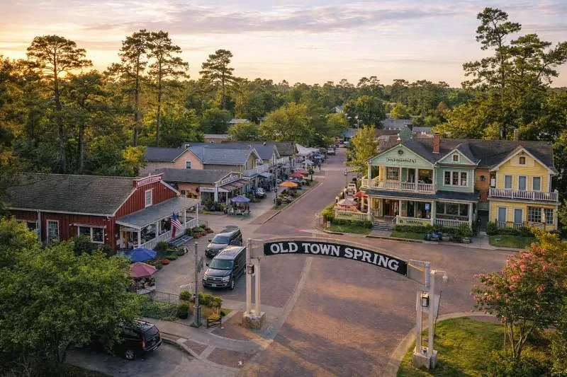 Old Town Spring, the historic center of Spring, Texas